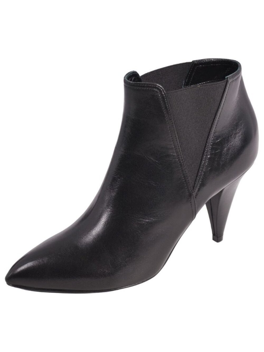 Celine Boots Booties Side Gore Leather Heels